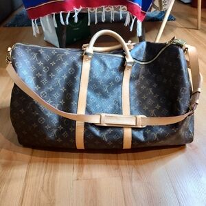 AUTHENTIC Louis Vuitton Keepall Bandouliere 60 Monogram Travelbag Duffle Bag